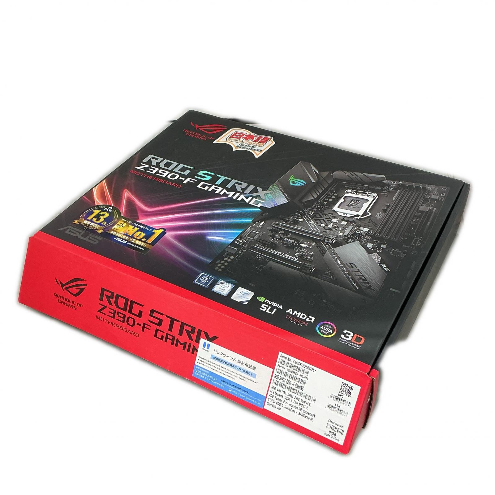 【全品ポイント10倍!要エントリー】ROG ゲーミングマザーボード ATX用 STRIX Z390-F GAMING ブラック【中古】|ワットマン店