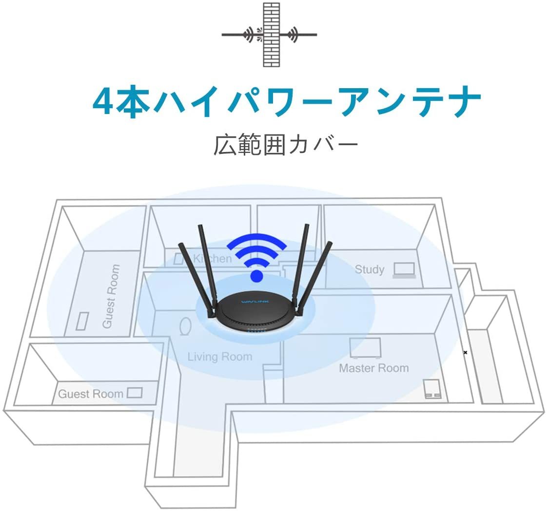 楽天市場 パスワード不要 タッチで接続 Wavlink Wifi 無線lan ルーター 11ac対応 Ac10 867 300mbps ギガビット デュアルバンド 3年保証 送料無料 テレワーク応援 Wavlinkダイレクト楽天市場店