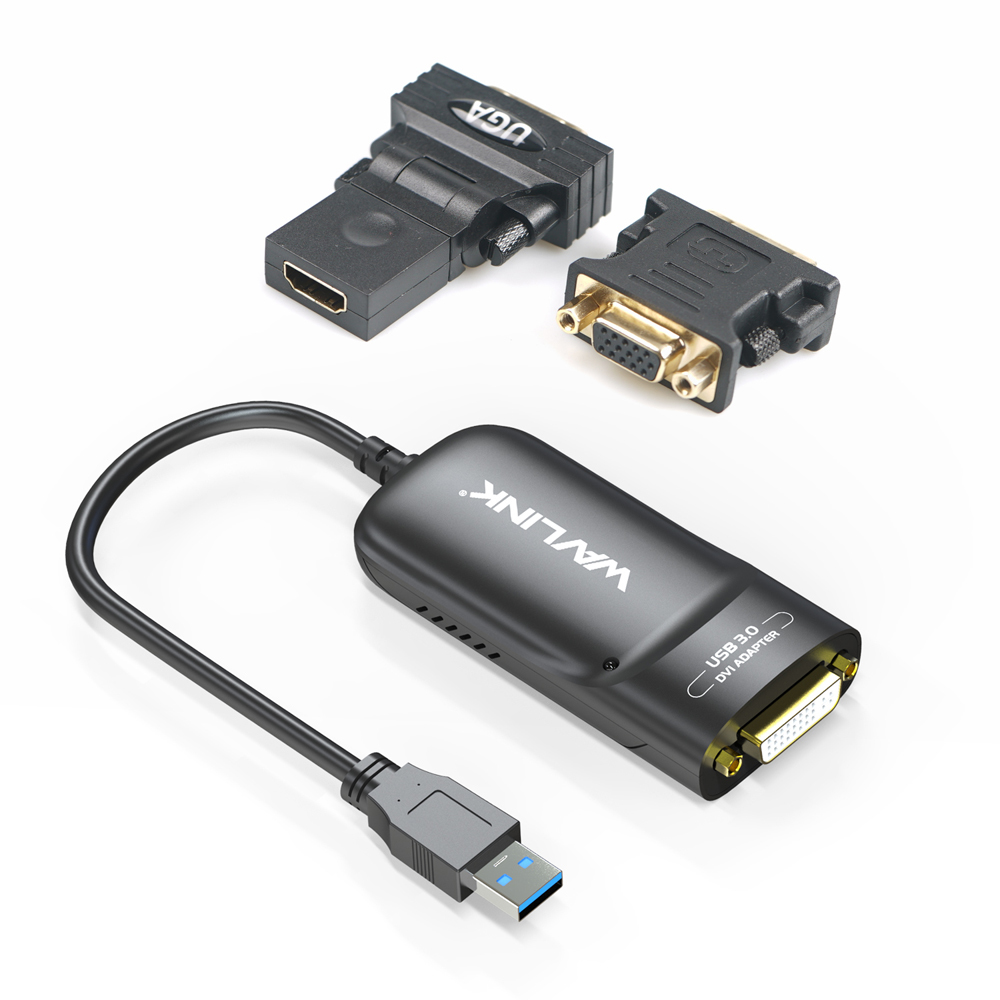 楽天市場】WAVLINK USB 3.0のDVIマルチディスプレイアダプタ 5Gbpsデータ転送  最高解像度2048Ｘ1152まで6つモニタを接続（Windows10/8.1/8/7/XP/Mac OS X/Linu対応）ブラック : WAVLINK ダイレクト楽天市場店