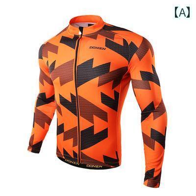 サイクルジャージ 自転車 ウェア ジャケット サイクリング バイク 秋冬 フリース 長袖 メンズ カジュアル オレンジ 7,076円