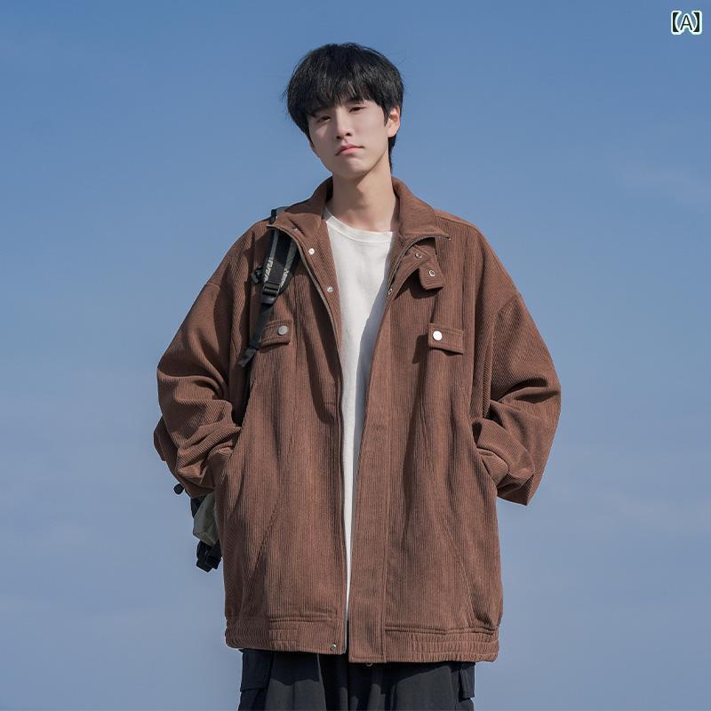 楽天市場】コーデュロイ ジャケット メンズ アウター レトロ 春秋