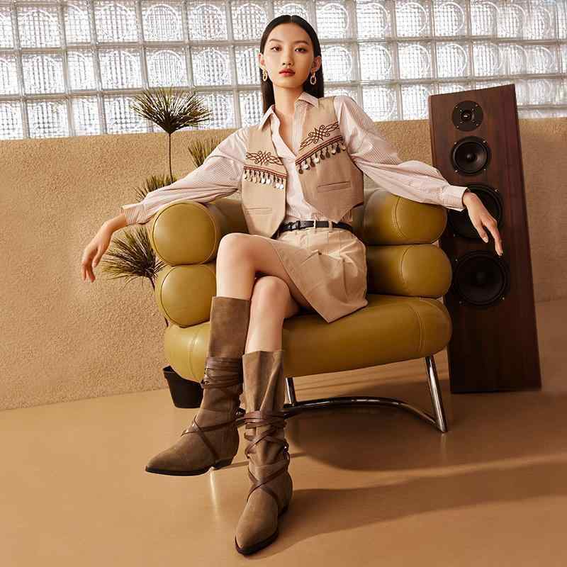 楽天市場】センドラ ウエスタンブーツ レディース ロングブーツ