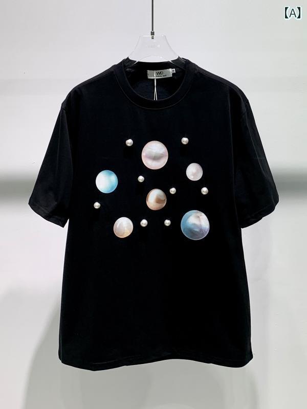 メンズ ファッション 黒 星空 立体 半袖 Tシャツ 夏 ファッション ゆったり スリム 万能 カジュアル ラウンドネック トップス