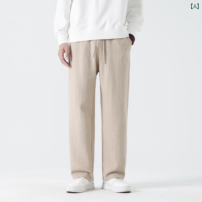 メンズ チャイナテイスト パンツ ズボン 中国 服 ファッション カジュアル 普段着 レトロ ゆったり 快適 男性 大きいサイズ 春秋|way-ugo