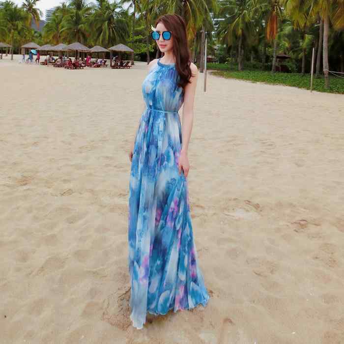 炎節 流行り物 格好のいい 夏 花柄 ズボン吊り 御召しもの 大きめ 大きさ ボヘミアン ロング スコート 海岸地帯 ひと休み 砂浜 御召しもの