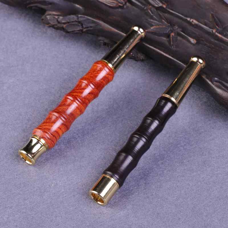 喫煙パイプ 中国風 アクセサリー ローズウッド 黒檀 無垢材 竹 ステップバイステップ タバコ ホルダー フィルター エレメント付き シンプル 繊細 工芸 ハンドル ピース