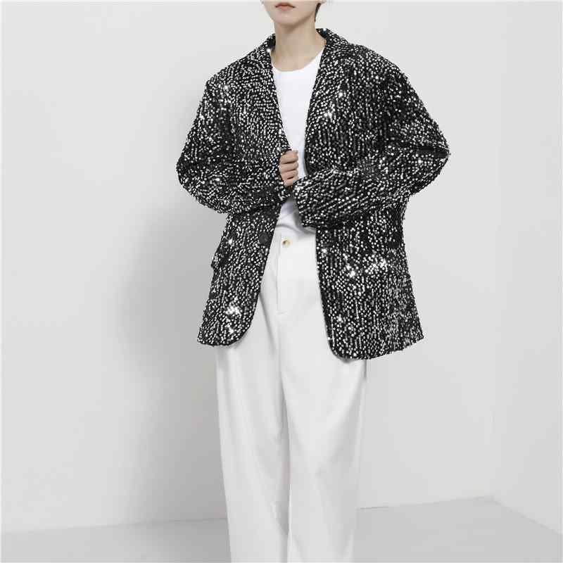流行り物 韓国 影ぼうし ヤッピー 表どおり スパンコール 背広 メンズ レディース 御居処 跳ねる キャバレー 肩先パッド 上衣