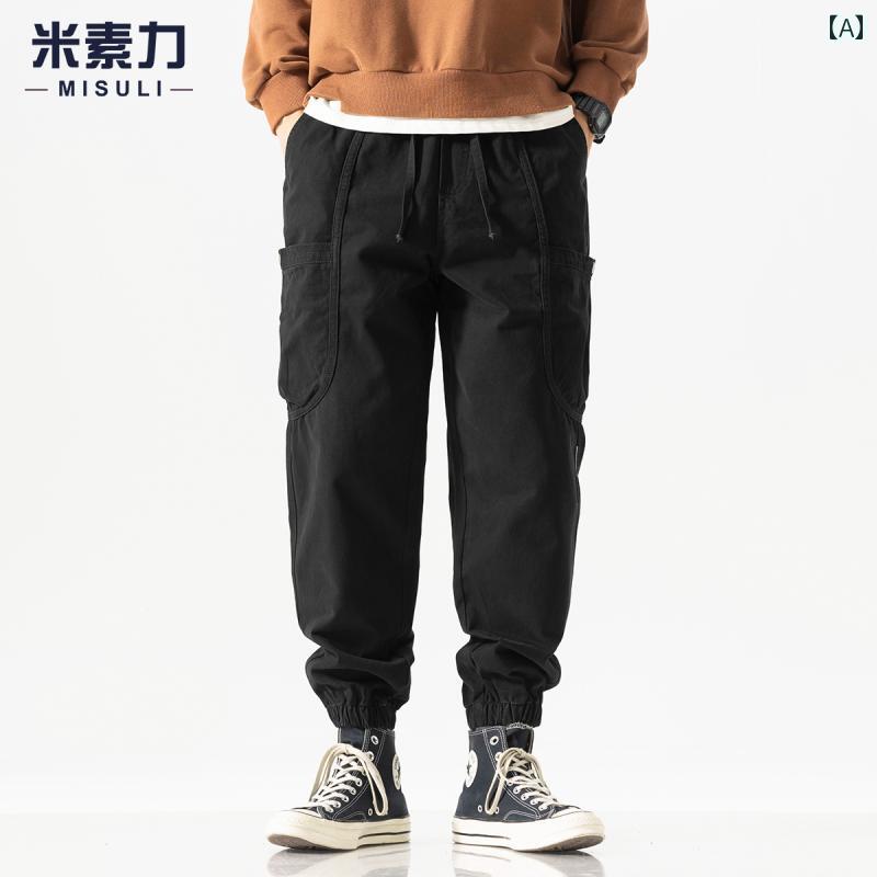 メンズ カジュアルパンツ 長ズボン リラックスフィット 大きいサイズ ゆったり 秋冬 厚手 快適 シンプル 通学 レジャー 休日 デイリー