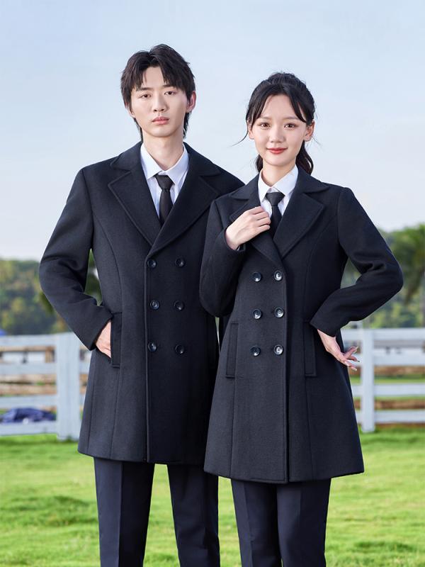 レディース 婦人服 メンズ 紳士服 コート アウター 作業着 ホテル 銀行 仕事 制服 スリムフィット 冬 厚手 ウール