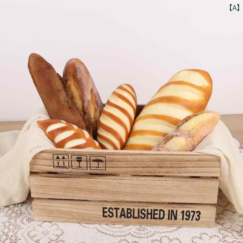 ベーカリー 食品 サンプル リアル 見本 撮影 小道具 ディスプレイ 装飾品 フェイク 模擬 パン シンプル ベーカリー バゲット｜way-ugo