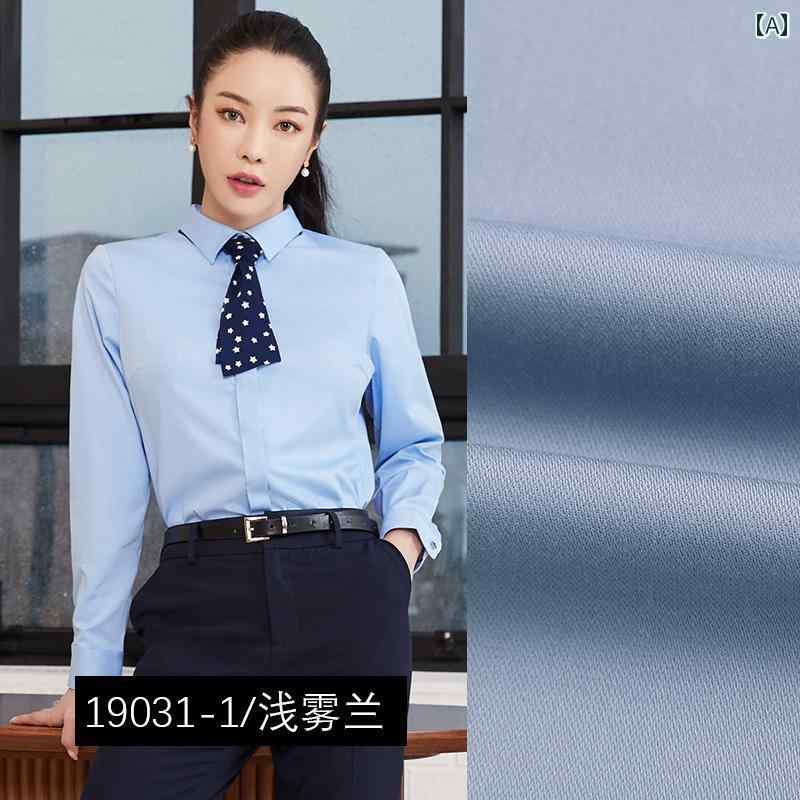 パンツ スーツ レディース セットアップ かっこいい 長袖 おしゃれ 春秋 シャツ 女性 テクスチャ ブルー 通勤