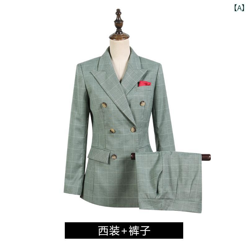 スーツ セットアップ レディース かっこいい 制服 長袖 おしゃれ パンツ 女性 アナウンサー ホスト 芸術 テスト フォーマル 春秋