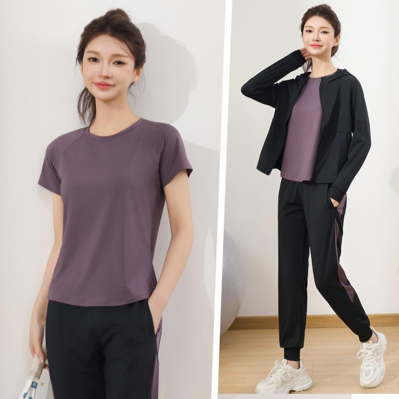レディース フィットネスウェア 春夏 Tシャツ 半袖 トップス 無地 ゆったり パンツ ボトムス セットアップ 速乾 快適 大きいサイズ ヨガ スポーツ アウトドア ジョギング 日常使い 5,771円