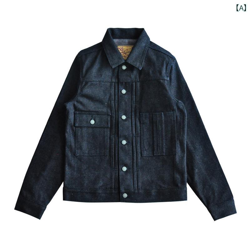 デニムジャケット Gジャン メンズ カジュアル 綿 麻 春秋 レトロ 青 アメカジ|way-ugo
