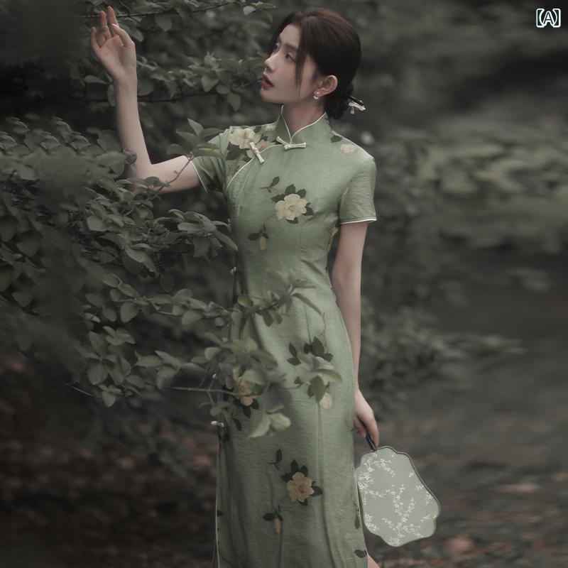 瀬戸もの 御召しもの レディース レトロ 朱夏 衣裳 お呼ばれ 普段使い走り 瀬戸もの風 夏 成年者っぽい 雅びやか 心地好い 好いたらしい 雅びやか 女子らしい