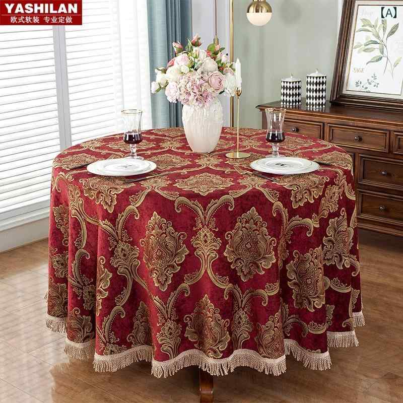 楽天市場】テーブルクロス 円形 布 ヨーロピアン大きめ ホテル