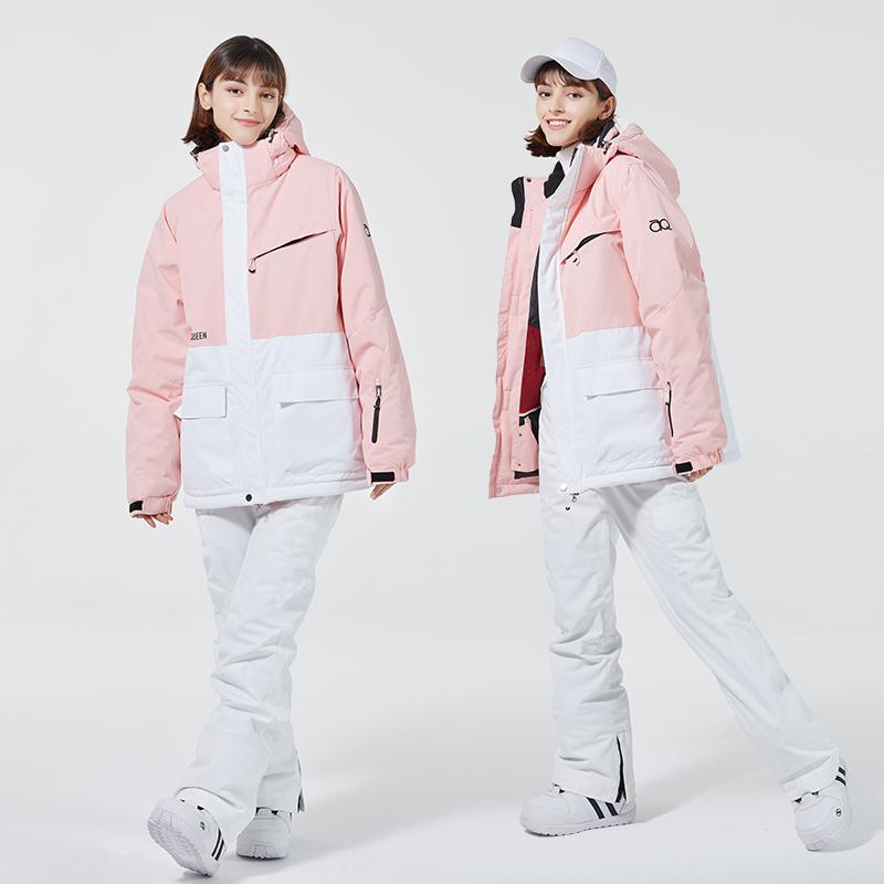 スノーボード ウィンター用品 スポーツウェア 女性用 スノボー スキースーツ 冬用 屋外 防風性 防水 暖かい 厚手 通気性 保温性 レディース セットアップ｜way-ugo