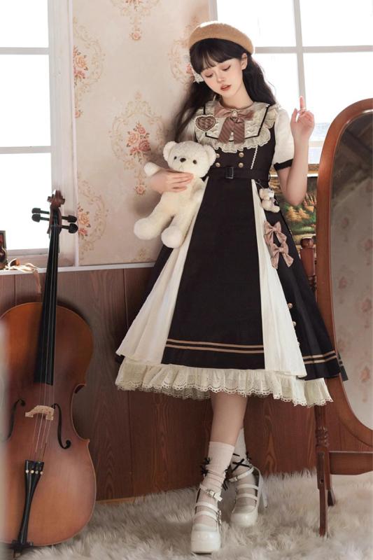 ロリータ ドレス ワンピース スリム ガール 半袖 プリンセス スカート レース 女性 かわいい 衣料品 夏 レディース