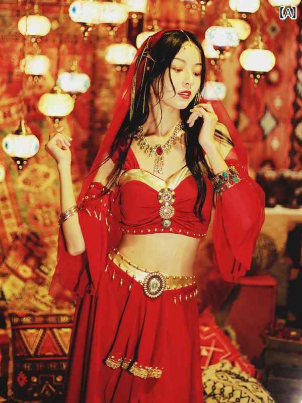 楽天市場】インド 民族衣装 レヘンガ ドレス 舞踊 レディース 大人