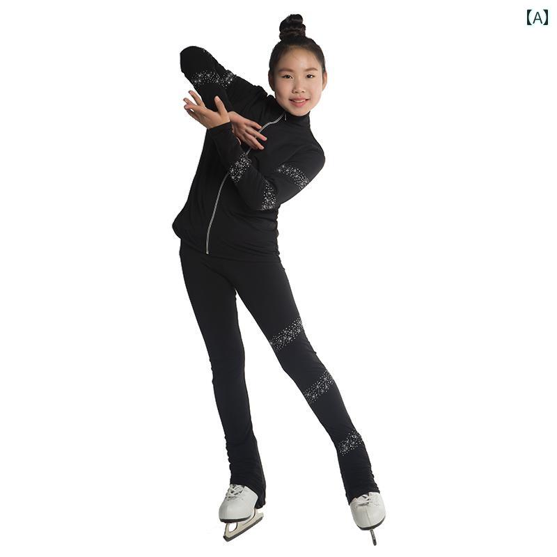 子供 大人 フィギュア スケート 服 ベルベット 暖かい トレーニング アイススケート｜way-ugo