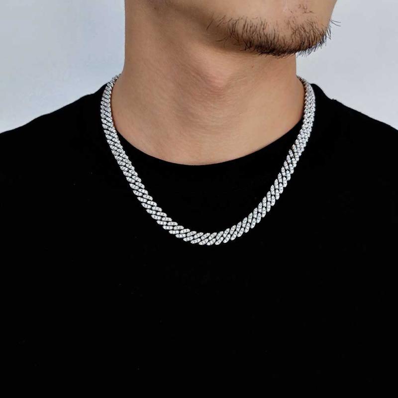 首飾り HIP HOP 宝飾品 ユニ一発やる 御居処跳ねる 亜米利加 8 粍 単列 ジルコン 亜米利加 盛りだくさん キューバ共和国 チェーン店 宝飾品 メンズ 二人組 レディース チェーン店