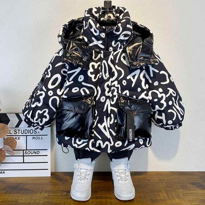男の子 冬 ダウン ジャケット 子供 ホワイトダックダウン 服 クール コットン ウェア 暖かい トップス 厚手 キッズファッション アウター｜way-ugo