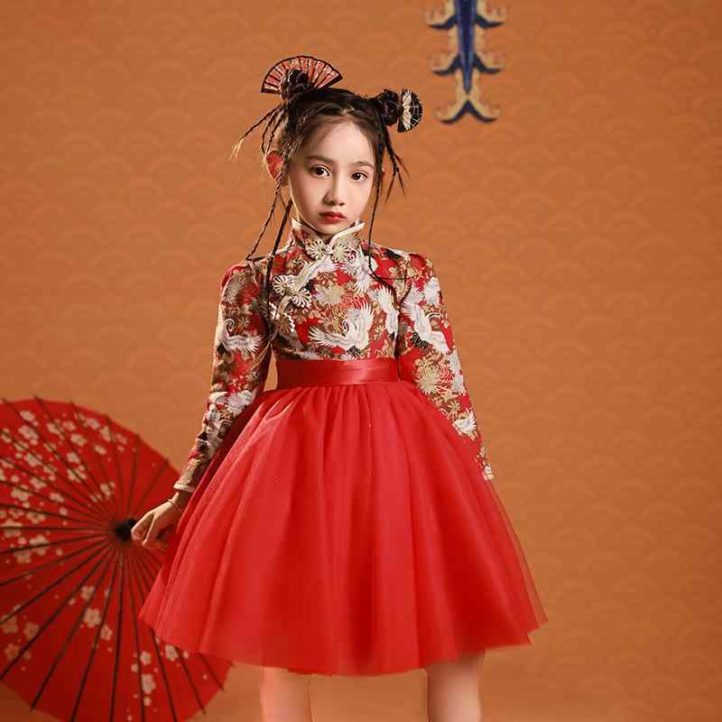 ワンピース キッズ 女の子 子供 ベロア ベルベット プリンセスドレス 礼服 フォーマル おしゃれ かわいい 発表会 結婚式 パーティー 赤 レッド
