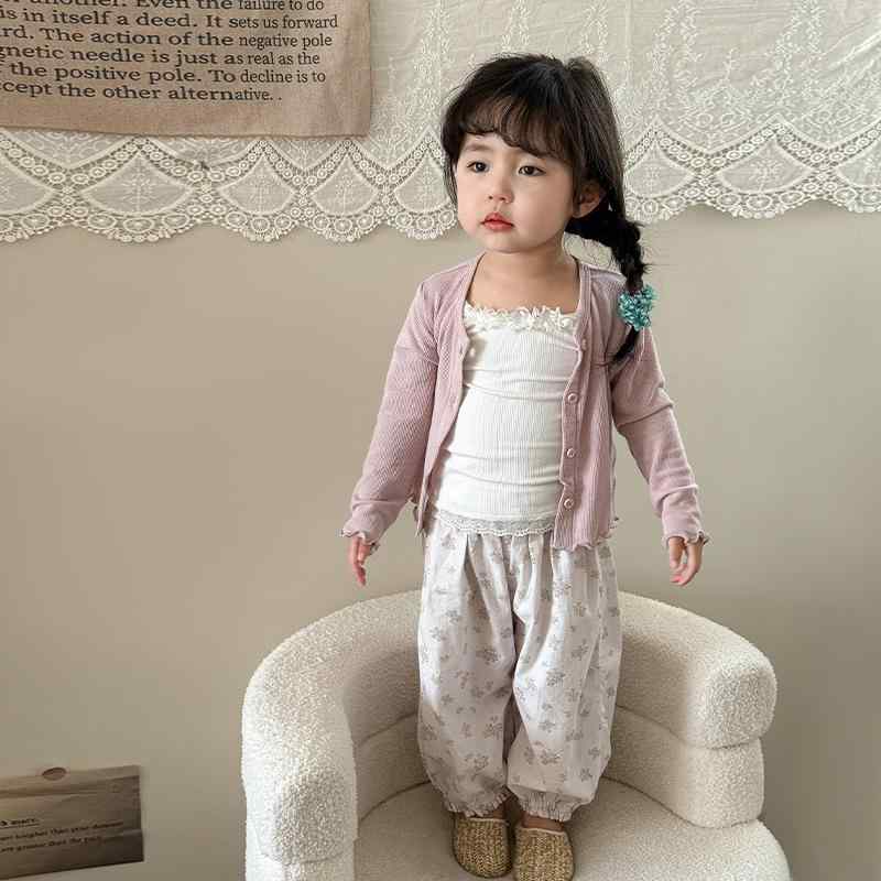 【楽天市場】キッズ 女の子 ベビー服 幼児服 韓国風 かわいい フリル 小花柄 セットアップ 春夏 UVカットカーディガン タンクトップ ノー ...