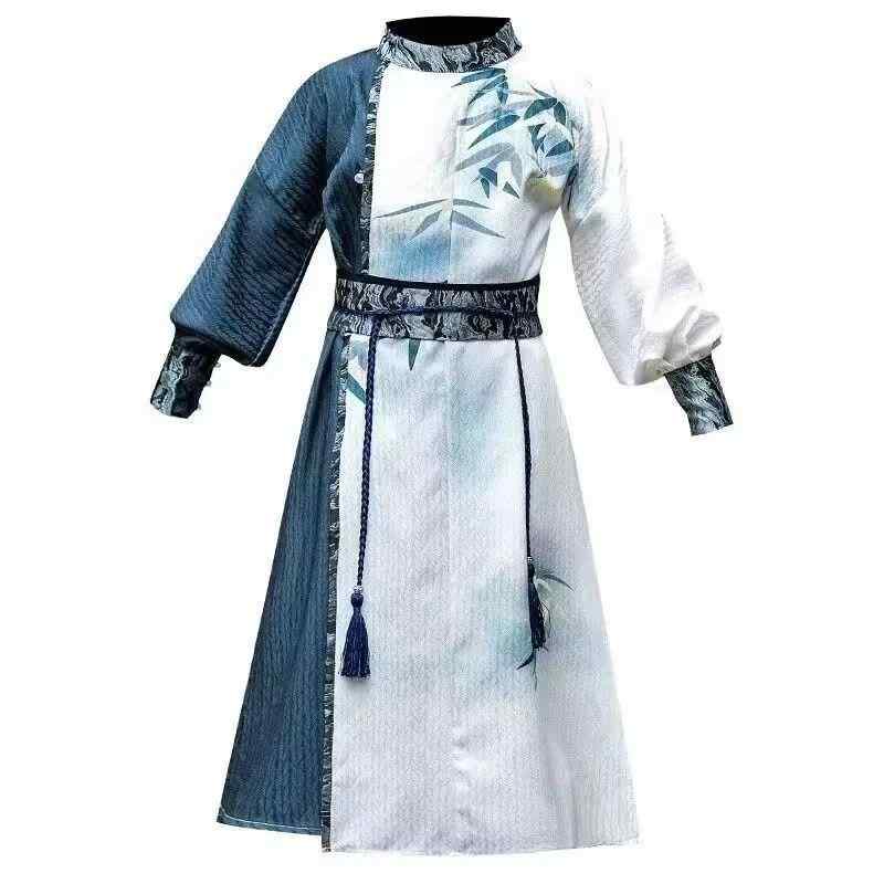 漢服 男の子 ジュニア 子供 宋代 武官風 中国伝統衣装 春夏 セットアップ 小学生 伝統学習 イベント 発表会 舞台 軽量 通気性 麻 再生繊維