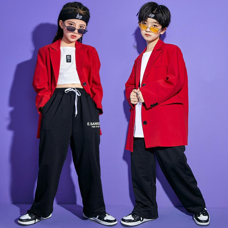 ダンス衣装 キッズ 女の子 ジャズダンス ストリートダンス ヒップホップ スーツ セットアップ 綿混 発表会 舞台 ステージ パフォーマンス かっこいい おしゃれ