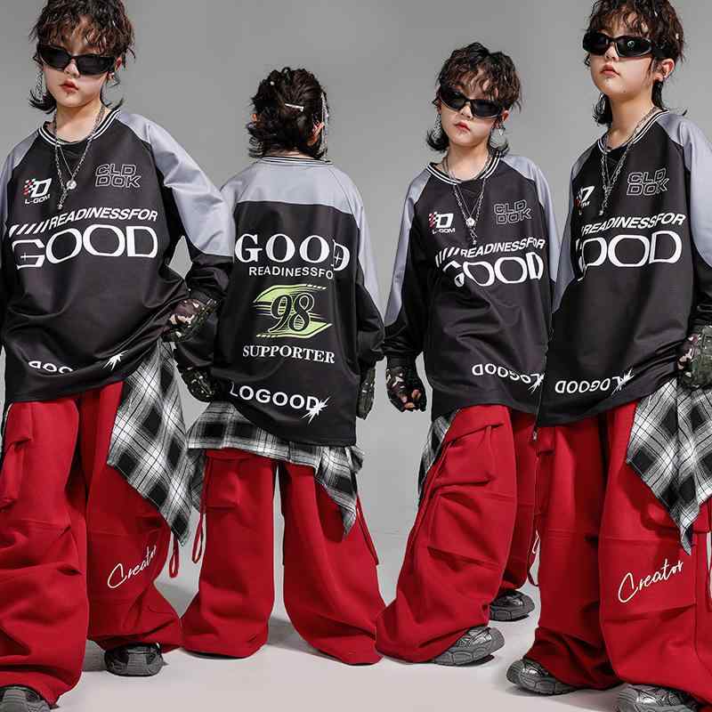ダンス衣装 キッズ 女の子 男の子 ストリートダンス ヒップホップ ジャズダンス セットアップ 上下セット 動きやすい 伸縮性 発表会 ステージ パフォーマンス 練習着