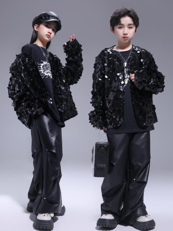 キッズ 女の子 ダンスウェア ジャズ ヒップホップ 衣装 セットアップ クロップド丈 タンクトップ スウェットパンツ 韓国風 おしゃれ 発表会 ステージ 練習着 パフォーマンス スポーツ 綿混 夏用 動きやすい