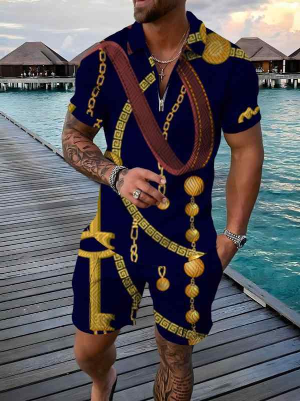 楽天市場】セットアップ メンズ ポロシャツ ハーフパンツ ショート