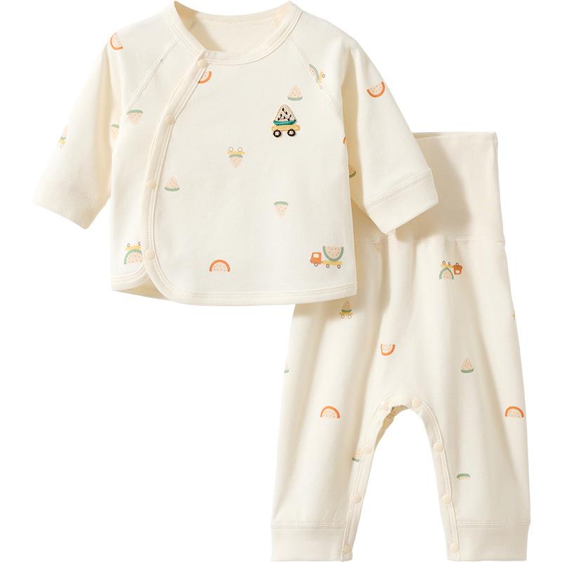 ベビー肌着 男の子 女の子 新生児 ベビー 乳幼児 綿100% コットン 上下セット セパレート 秋冬 インナー パジャマ ルームウェア