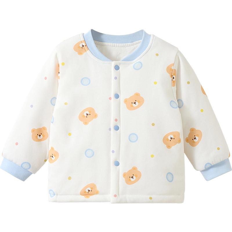 ベビー キッズ 男の子 女の子 アウター 中綿入りジャケット コットン 綿 厚手 保温 防寒 あったか 上着 かわいい 普段使い 秋冬