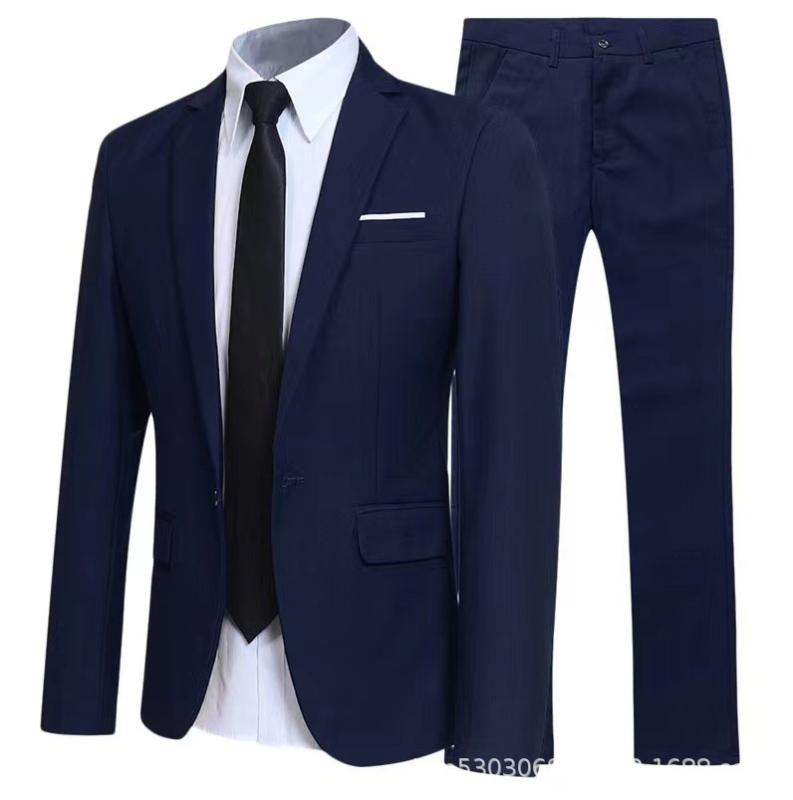 スーツ メンズ セットアップ ジャケット パンツ ビジネス カジュアル フォーマル スリムフィット 新郎 介添人 礼服 結婚式 パーティー ツーピース 2点セット オールシーズン ポリエステル素材
