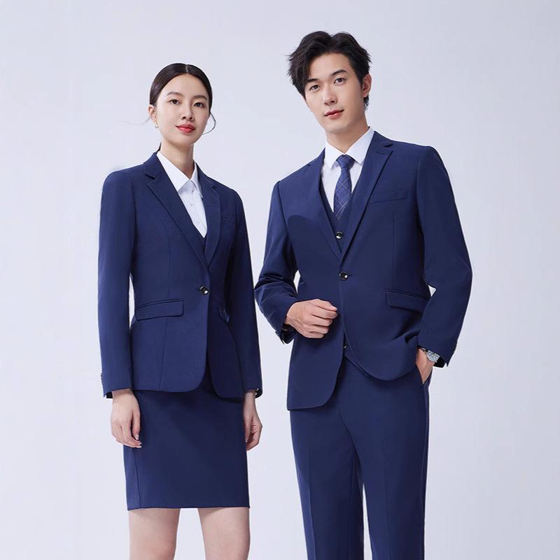 スーツ セットアップ 男女兼用 シングルボタン ジャケット パンツ スカート ビジネス オフィス 面接 通勤 フォーマル 事務服 制服 春秋 ポリエステル レーヨン 混合素材