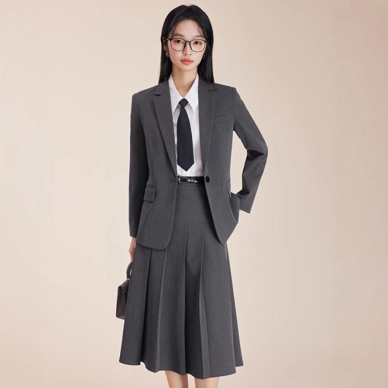 スーツ レディース 女性用 高級感 ウエストマーク 細見え セットアップ ジャケット 長袖 ビジネス オフィス 通勤 フォーマル 入学式 卒業式 参観日 面接 春秋 ポリエステル ビスコース エレガント 上品 きれいめ