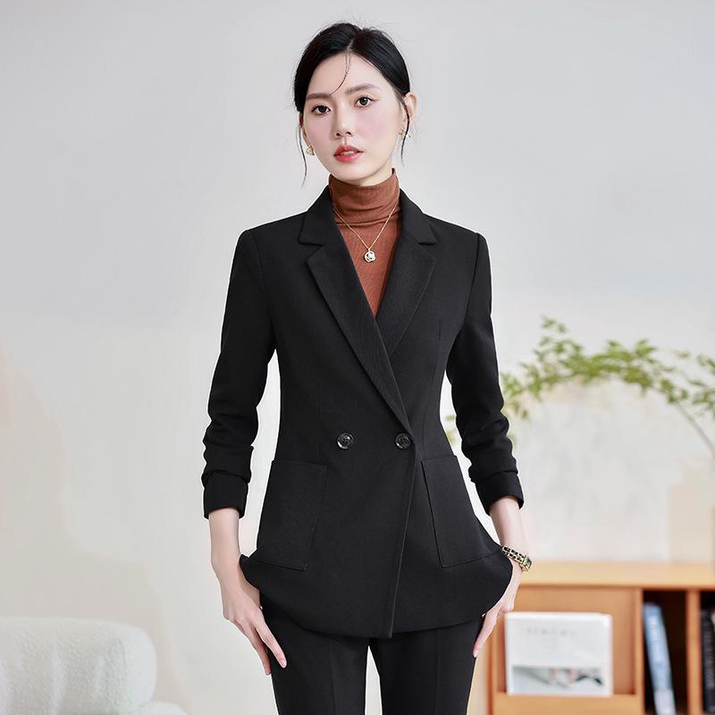 スーツ セットアップ レディース 女性用 秋冬 高級感 エレガント 上品 ビジネス オフィス フォーマル 事務服 制服 ユニフォーム 接客 宝石店 美容院 赤 レッド