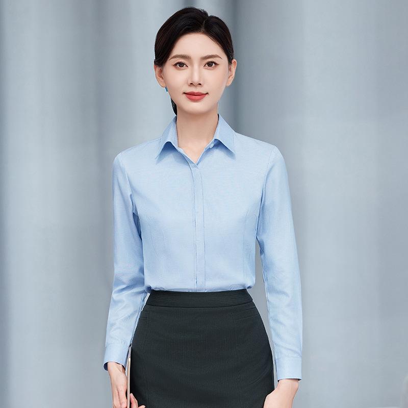 制服 レディース 女性用 長袖ブラウス スラックス パンツ スカート ビジネス フォーマル 面接 通勤 リクルート 事務服 オフィスユニフォーム ノーアイロン スリムフィット ポリエステル 綿混紡 オールシーズン