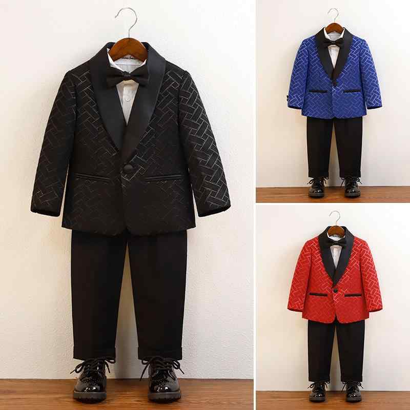 スーツ 男の子 キッズ 男児 英国風 チェック柄 フォーマル セットアップ テーラードジャケット 長ズボン 結婚式 発表会 入学式 誕生日 記念撮影 礼服 ポリエステル混紡 春秋