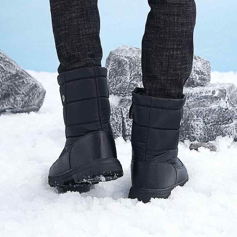 スノーブーツ 男女兼用 ユニセックス ハイカット 冬用 アウトドア 雪道 防寒 裏ボア フリース 厚手 撥水 防水 滑り止め ゴム底 保温 耐摩耗 ラウンドトゥ カップル ペア