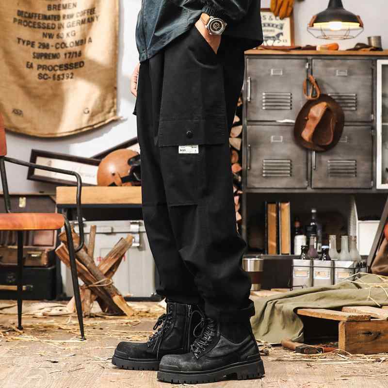 ワークパンツ メンズ 男性用 カジュアル アメカジ アメリカンレトロ ブラック ゆったり ルーズフィット ストレートシルエット 綿 コットン 耐摩耗 イージーケア タウンユース 通勤 普段使い スポーツミックス 秋冬