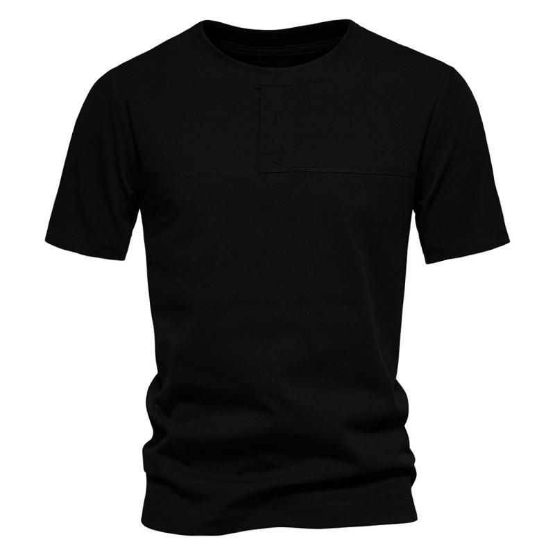 Tシャツ メンズ 230g ヘビーウェイト 厚手 綿 コットン アメカジ レトロ 無地 切り替えデザイン クルーネック 半袖 通気性 スリムフィット 普段使い カジュアル トップス