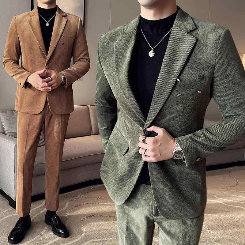 楽天市場】スリーピーススーツ（コーデュロイグレー）☆ビジネスから