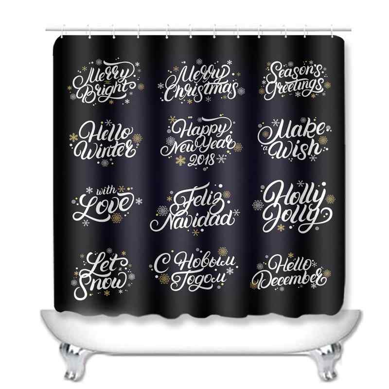 バス トイレ用品 クリスマス柄 アメリカンスタイル デジタルプリント ポリエステル シャワーカーテン トイレマット 足元マット バスマット タペストリー インテリア 模様替え デコレーション