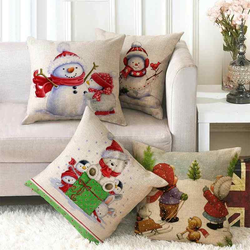 楽天市場】【即納 名入れ無し】 クッションカバー 45×45 [ スノーマン