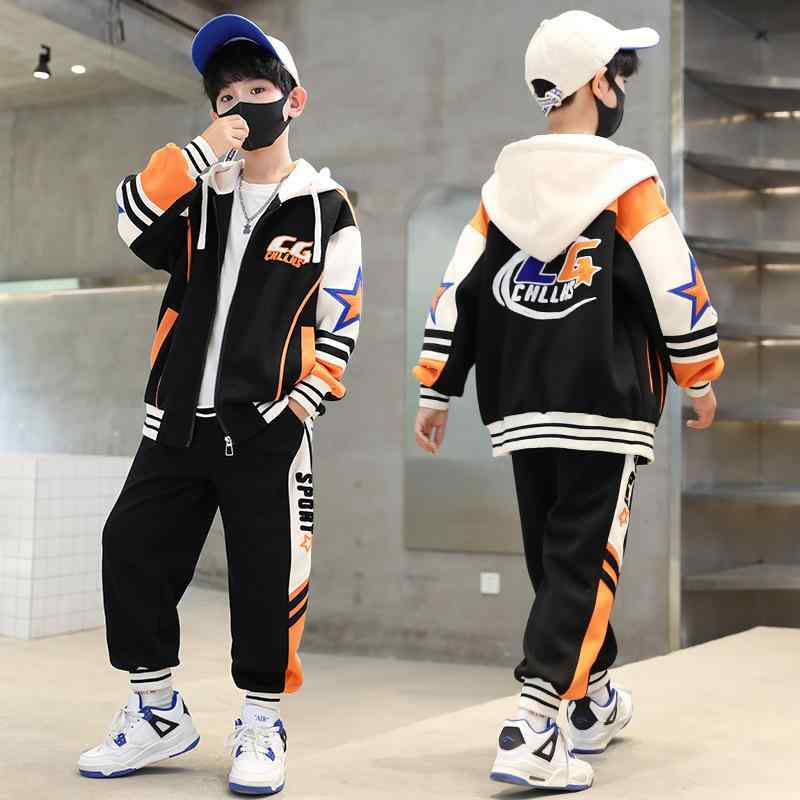 セットアップ 男の子 キッズ ジュニア 春秋 スポーツ カジュアル 長袖 パーカー ロングパンツ 綿 コットン ツーピース キャラクター柄 柔らかい おしゃれ かっこいい