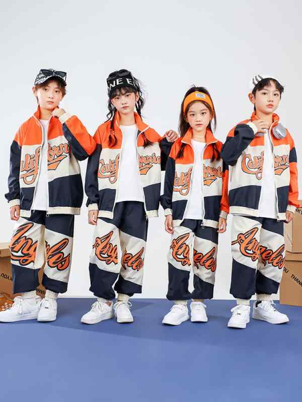 ダンス衣装 キッズ 男の子 女の子 ストリートダンス ヒップホップ チアリーディング 運動会 発表会 パフォーマンス チームウェア セットアップ 上下セット コットン カジュアル おしゃれ