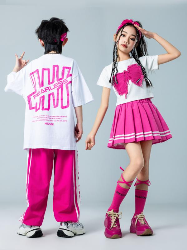 ダンス衣装 キッズ 男の子 女の子 小学生 チアリーディング チアダンス ジャズダンス ヒップホップ ストリートダンス 運動会 発表会 ステージ パフォーマンス セットアップ 上下セット スポーツウェア カジュアル ポリエステル